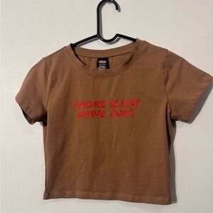 Smoke Blunt Serve C*nt Cropped Mini Tee